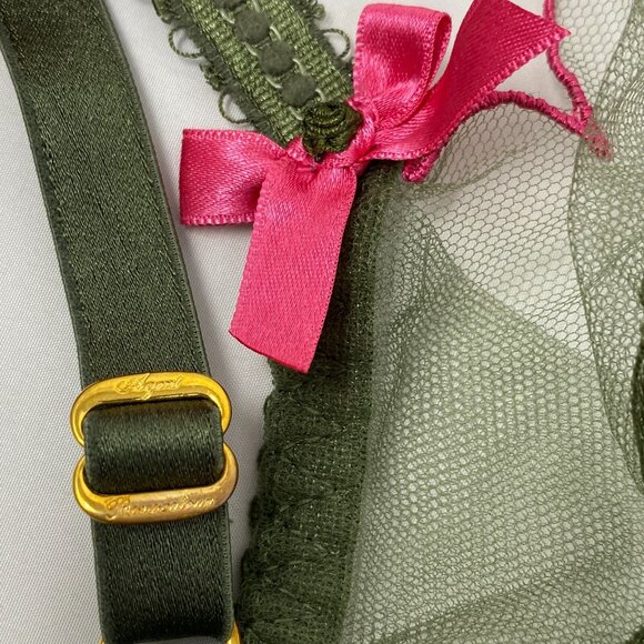 Agent Provocateur Lorna Khaki Pink Bra 36C NWT - Picture 10 of 11